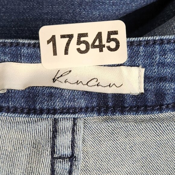 KanCan Jeans Womens 11 29 Blue Embroidered Bird Floral Raw Hem Stretch Denim - Picture 9 of 11